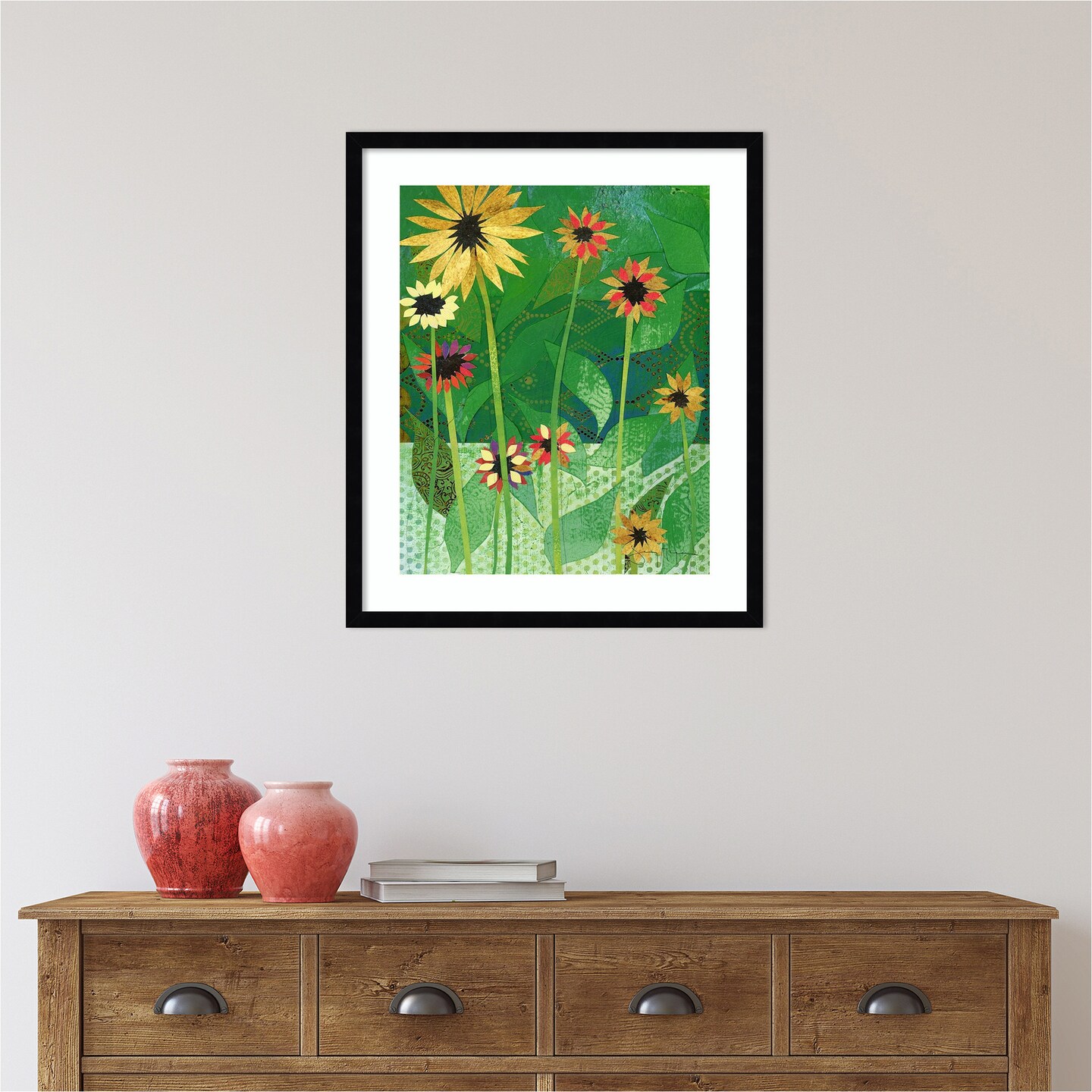 Sunflowers by Jenny Mcgee Wood Framed Wall Art Print | Michaels