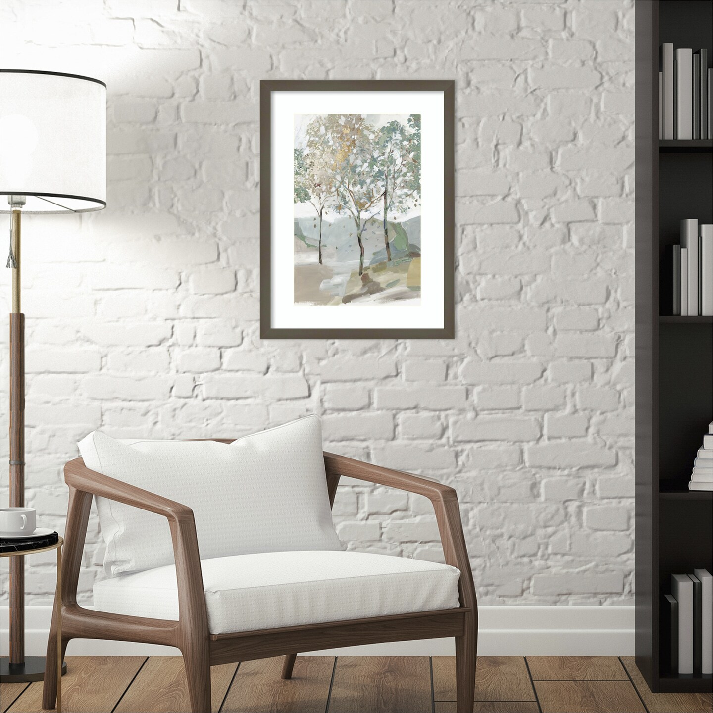 Breezy Landscape Trees II by Allison Pearce Wood Framed Wall Art Print
