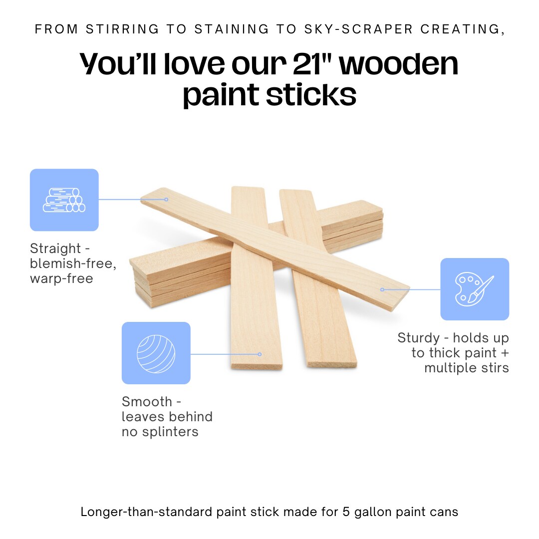 Jackson's : Wooden Paint Stirring Sticks : Pack of 50