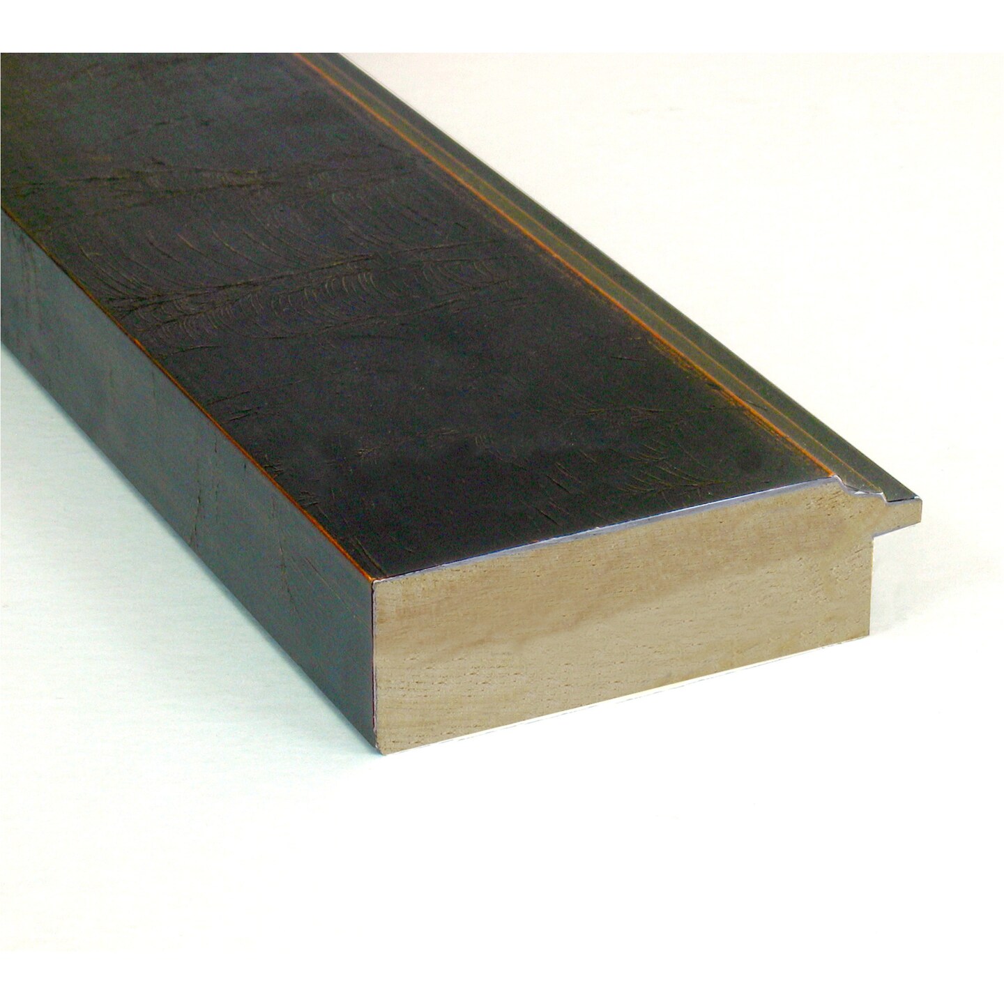 Beveled Wood Bathroom Wall Mirror, Milano Bronze Frame