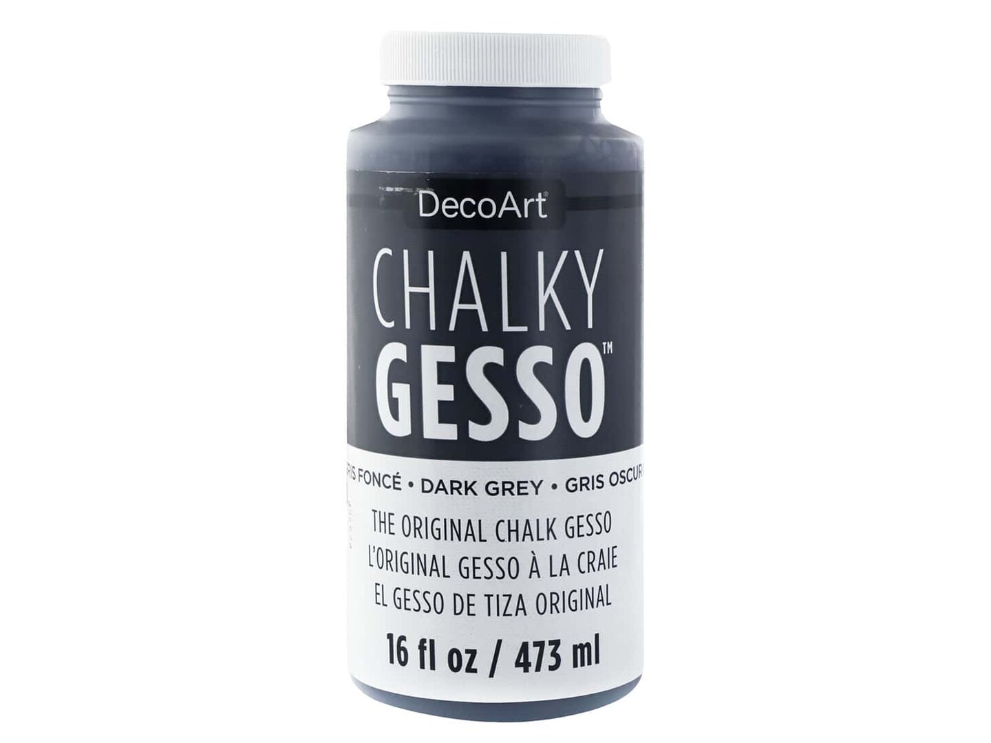 DecoArt Chalky Gesso Dark Grey 16 oz Gessoes & Primers Michaels
