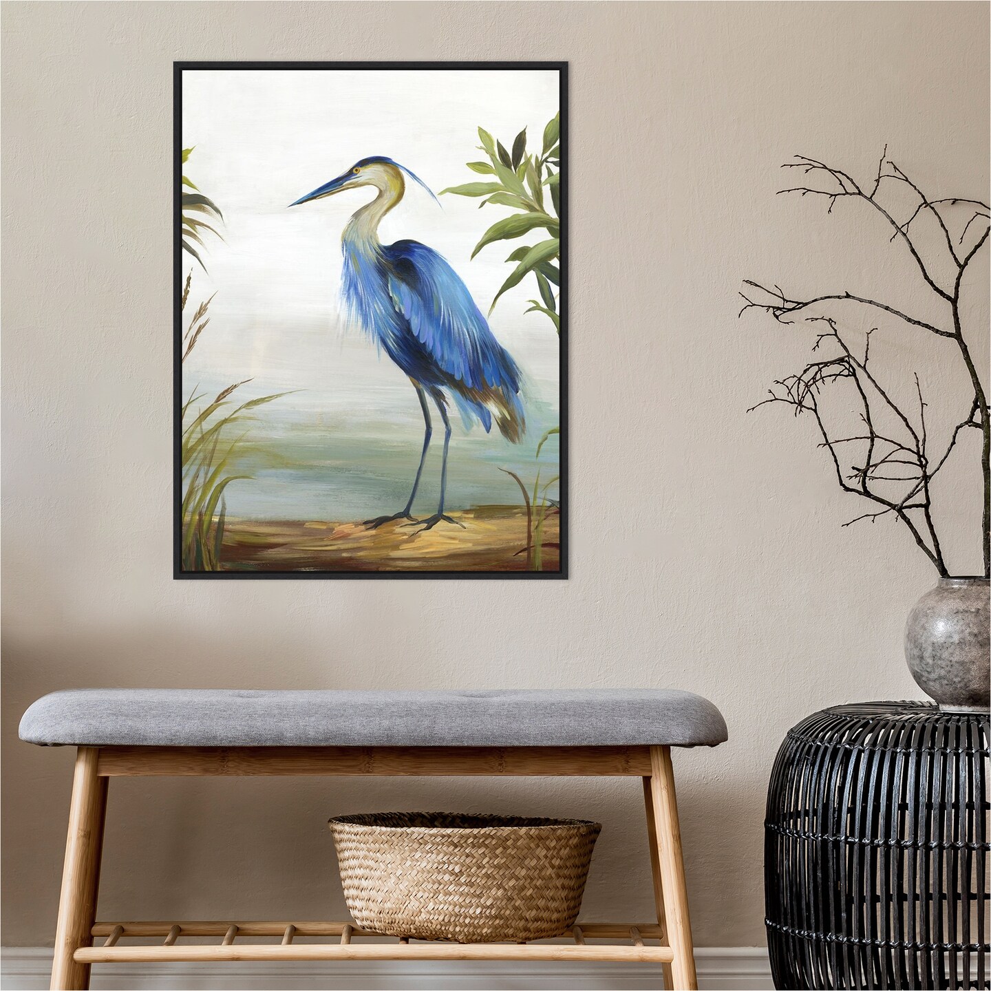 Blue Heron by Aimee Wilson Canvas Wall Art Print Framed