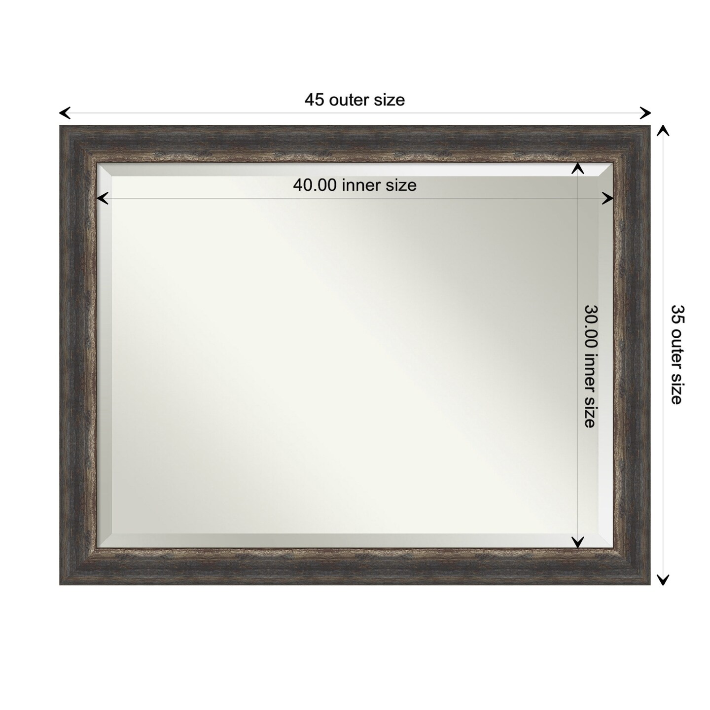 Beveled Bathroom Wall Mirror, Bark Rustic Frame | Michaels