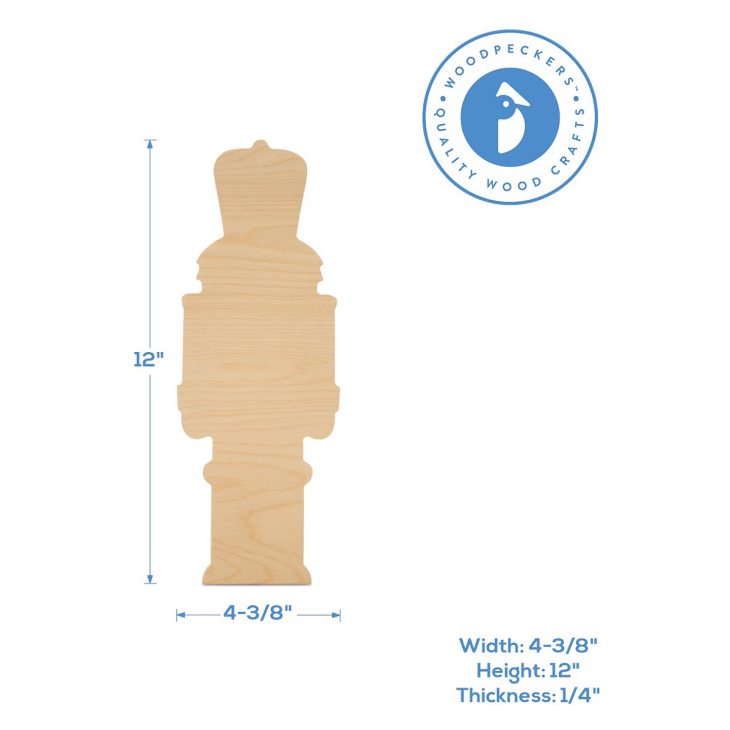 Wood Nutcracker Cutout Ornaments, Multiple Sizes Available, DIY Christmas Tree Decor | Woodpeckers