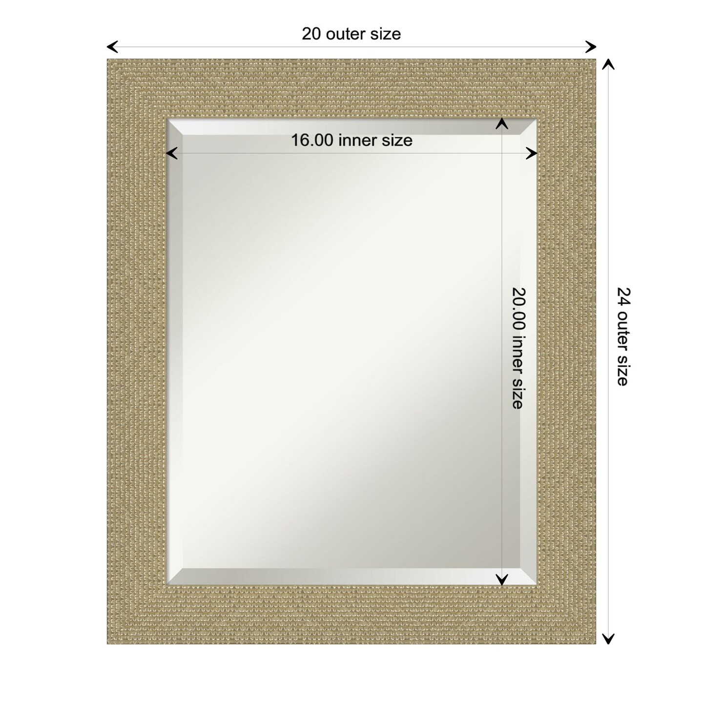 Beveled Bathroom Wall Mirror, Mosaic Frame