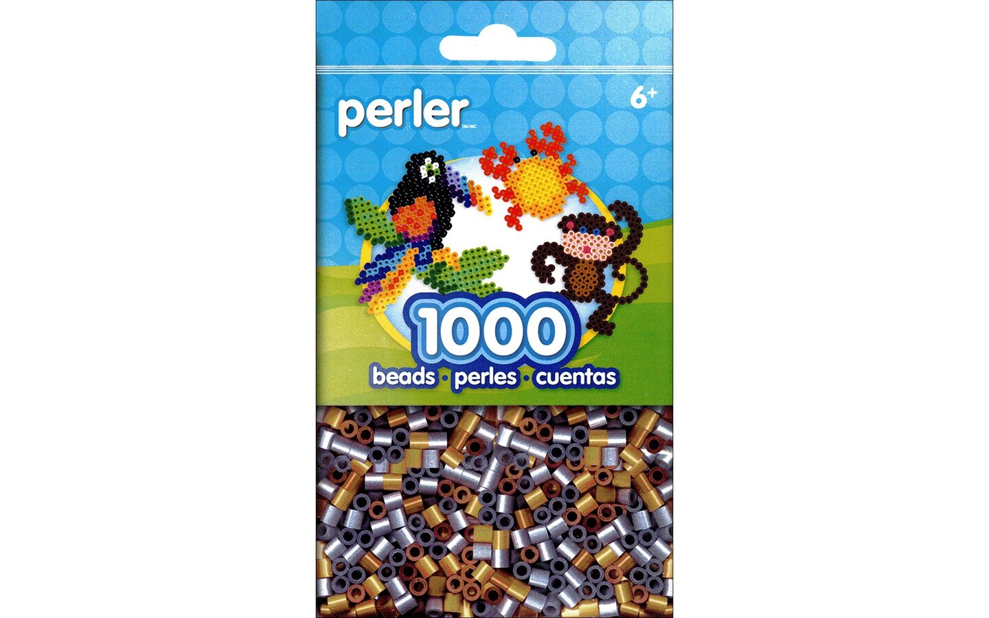 Perler Fused Bead Bag 1000pc Metallic Mix