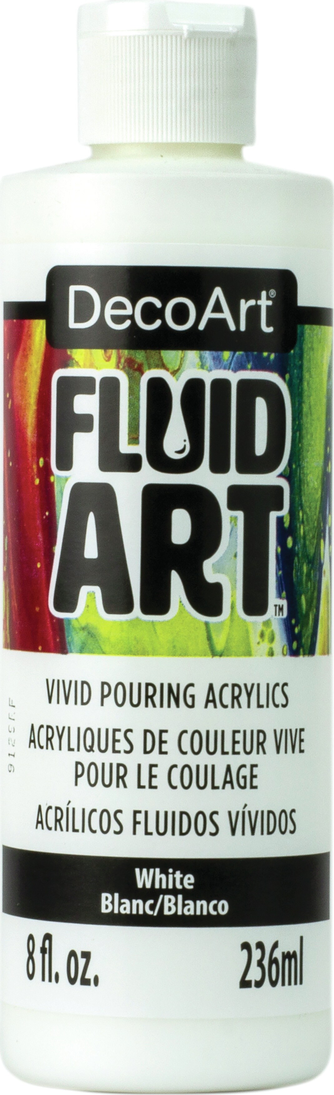 DecoArt FluidArt ReadyToPour Acrylic Paint 8ozWhite Accessories