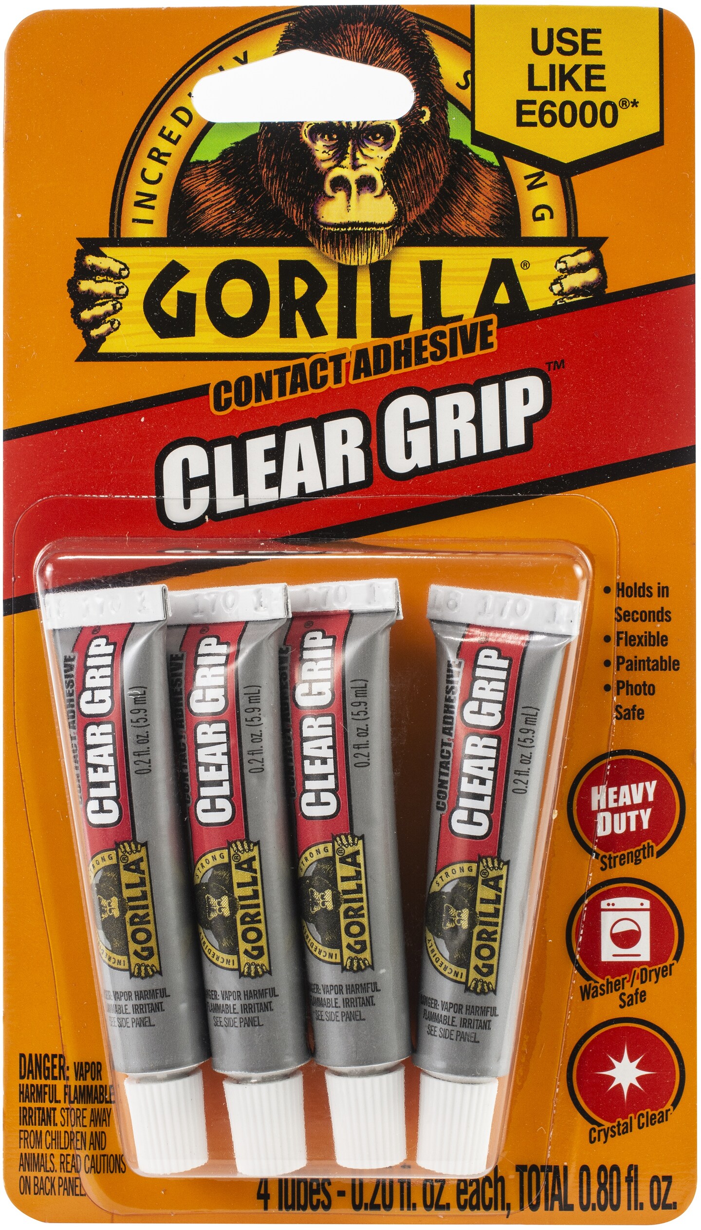 Gorilla Clear Grip Tubes 4/Pkg.20oz Tools & Accessories Michaels