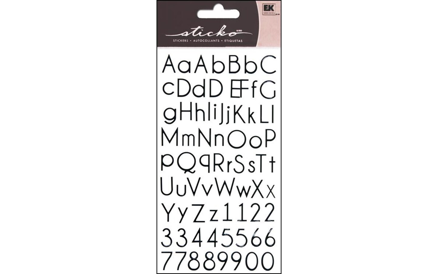 EK Sticko Sticker Alpha Thin Upright Sm Black