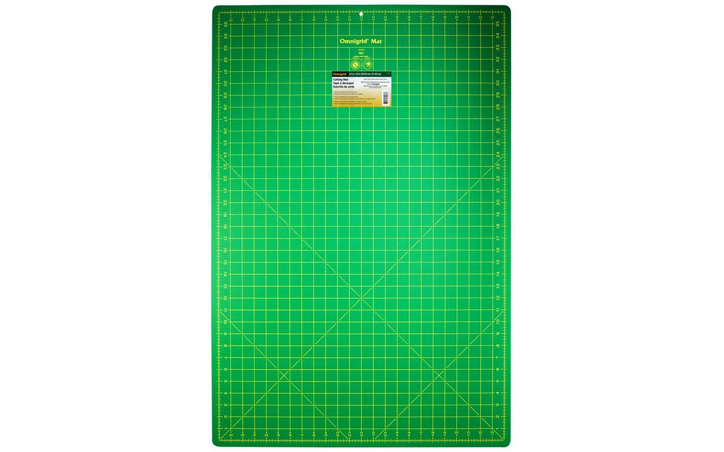 Omnigrid Cutting Mat 36x24&#x22; Green/Grey w/Grid