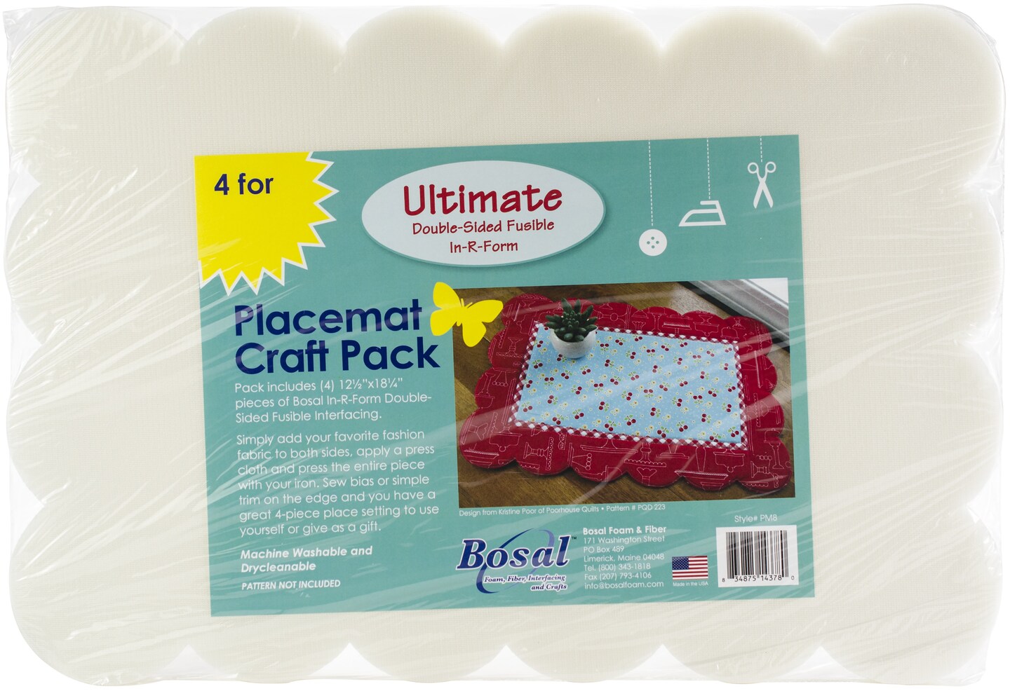 Bosal InRForm DoubleSided Placemat Craft Pack 4/Pkg12.5"X18.25" Stencils & Forms Michaels