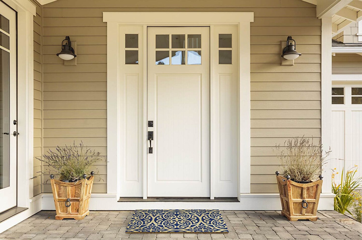 DII Blue Tunisia Scroll Doormat