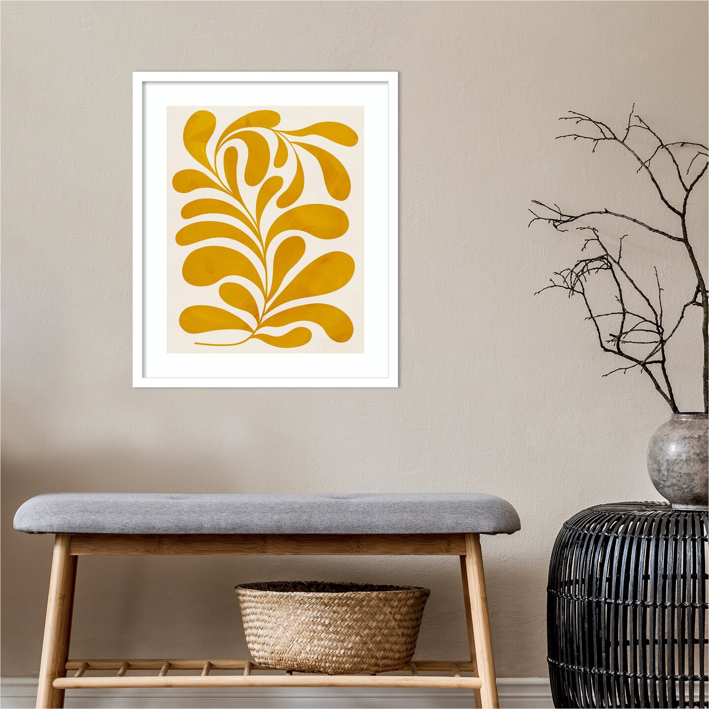 Goldenrod II by Grace Popp Wood Framed Wall Art Print