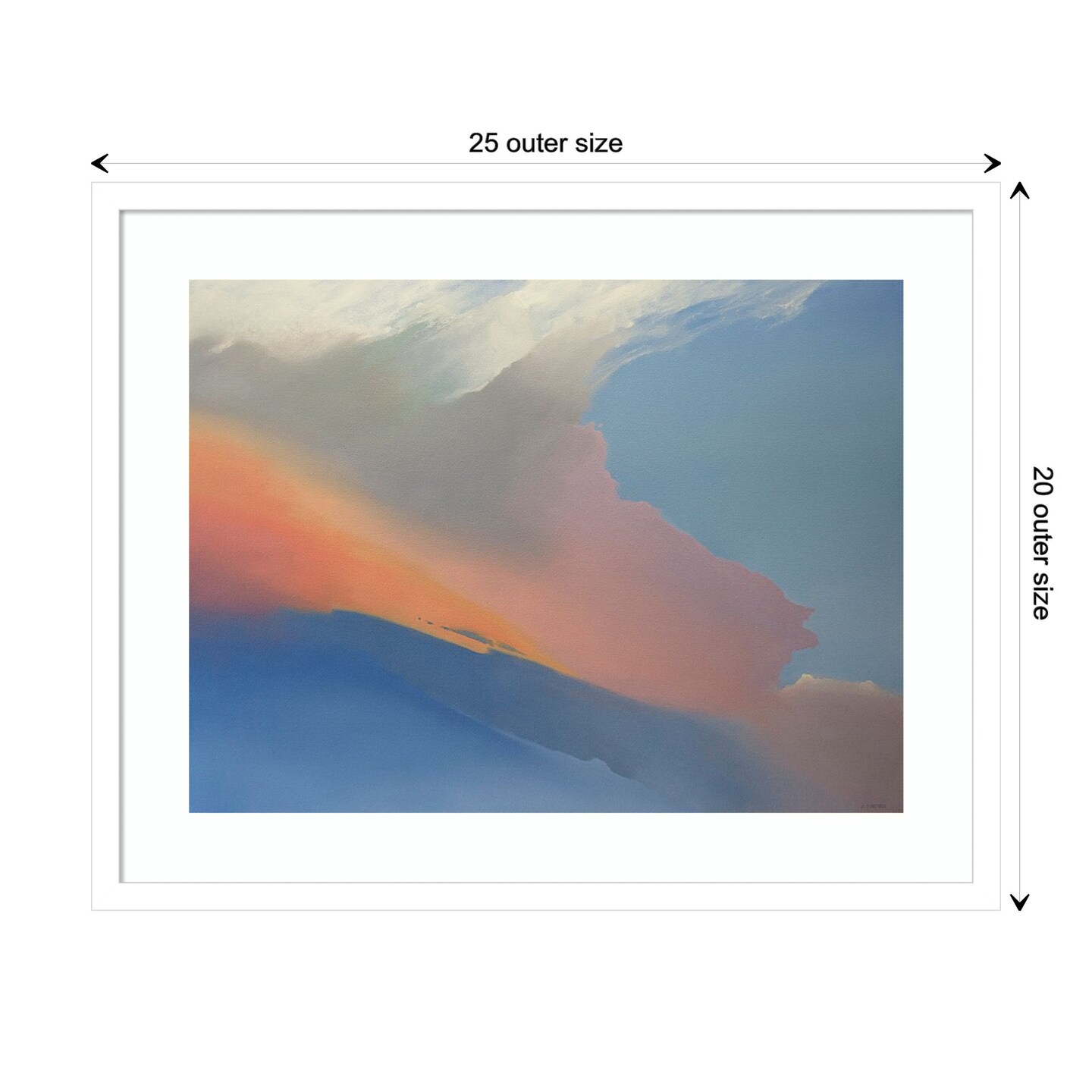 Gulfstream Clouds by Cap Pannell Wood Framed Wall Art Print