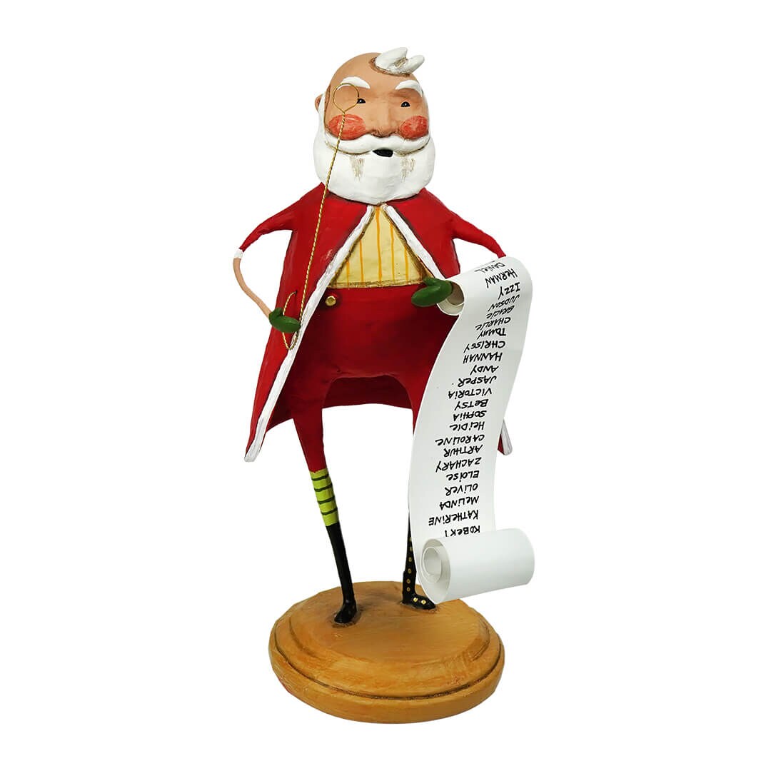 Lori Mitchell Christmas Collection: Santa&#x27;s List Figurine