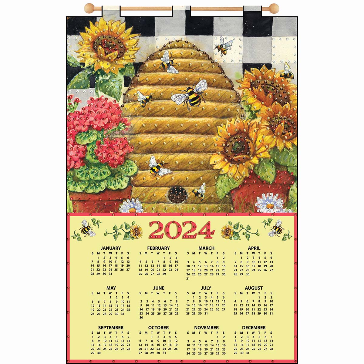 Design Works Bee Hive Calendar Felt & Sequin Kit Felting Michaels