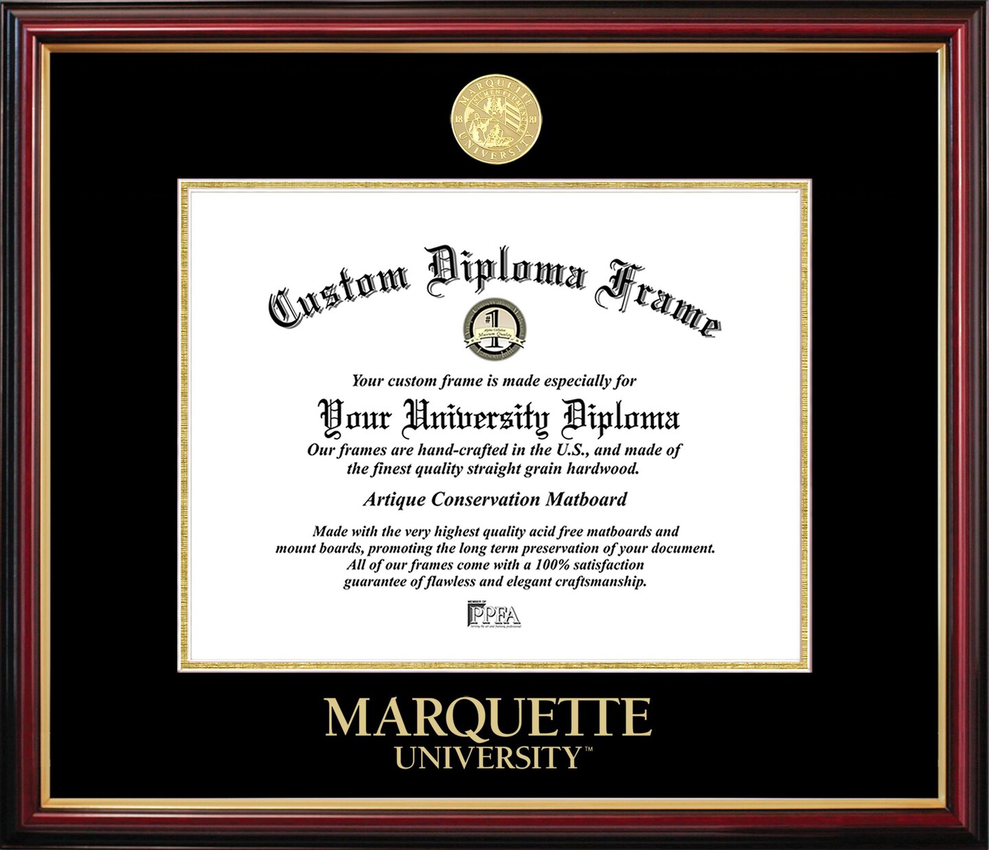 Marquette University Petite Diploma Frame