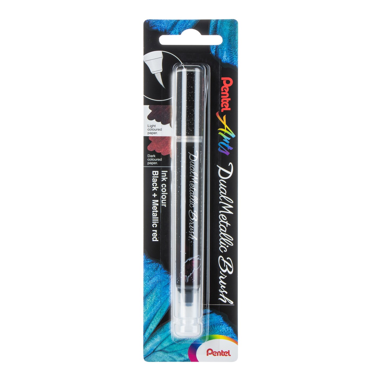 Pentel Dual Metallic BrushBlack/Metallic Red Accessories Michaels