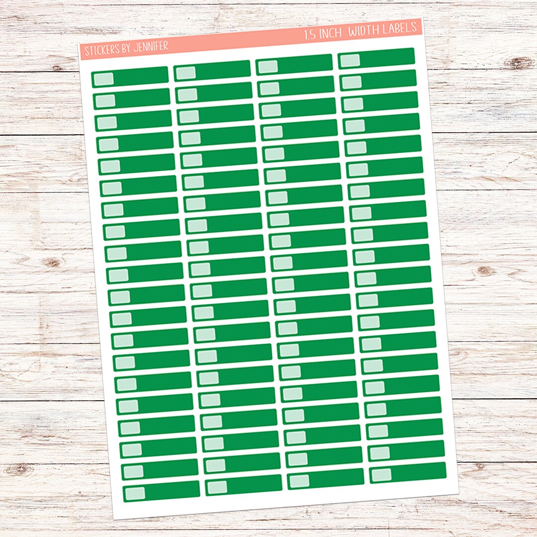 1.5 inch width Planner Sticker Labels (Qauntity-1 sheet) 020