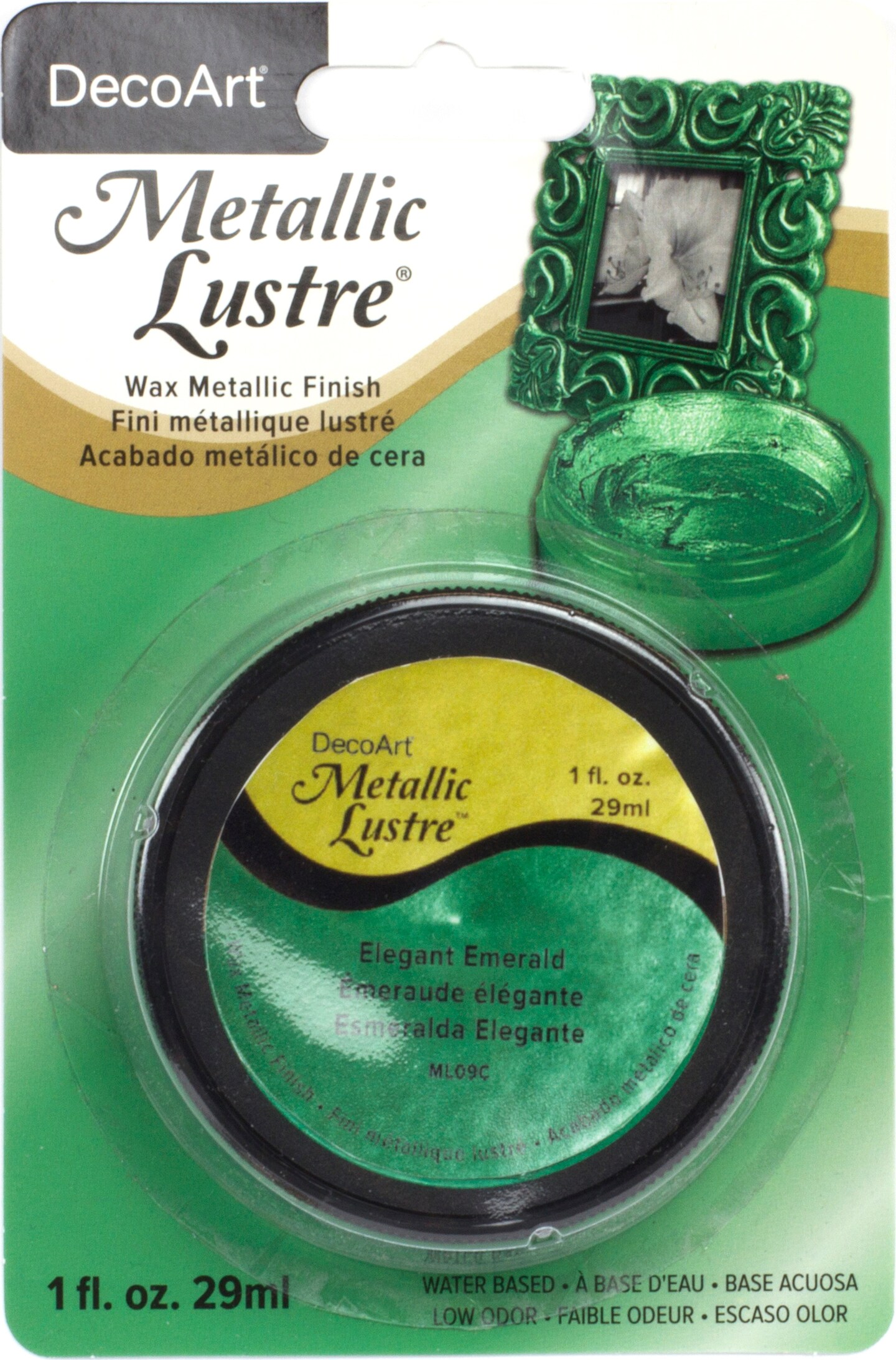 DecoArt Metallic Lustre Wax Finish 1ozElegant Emerald Stencils