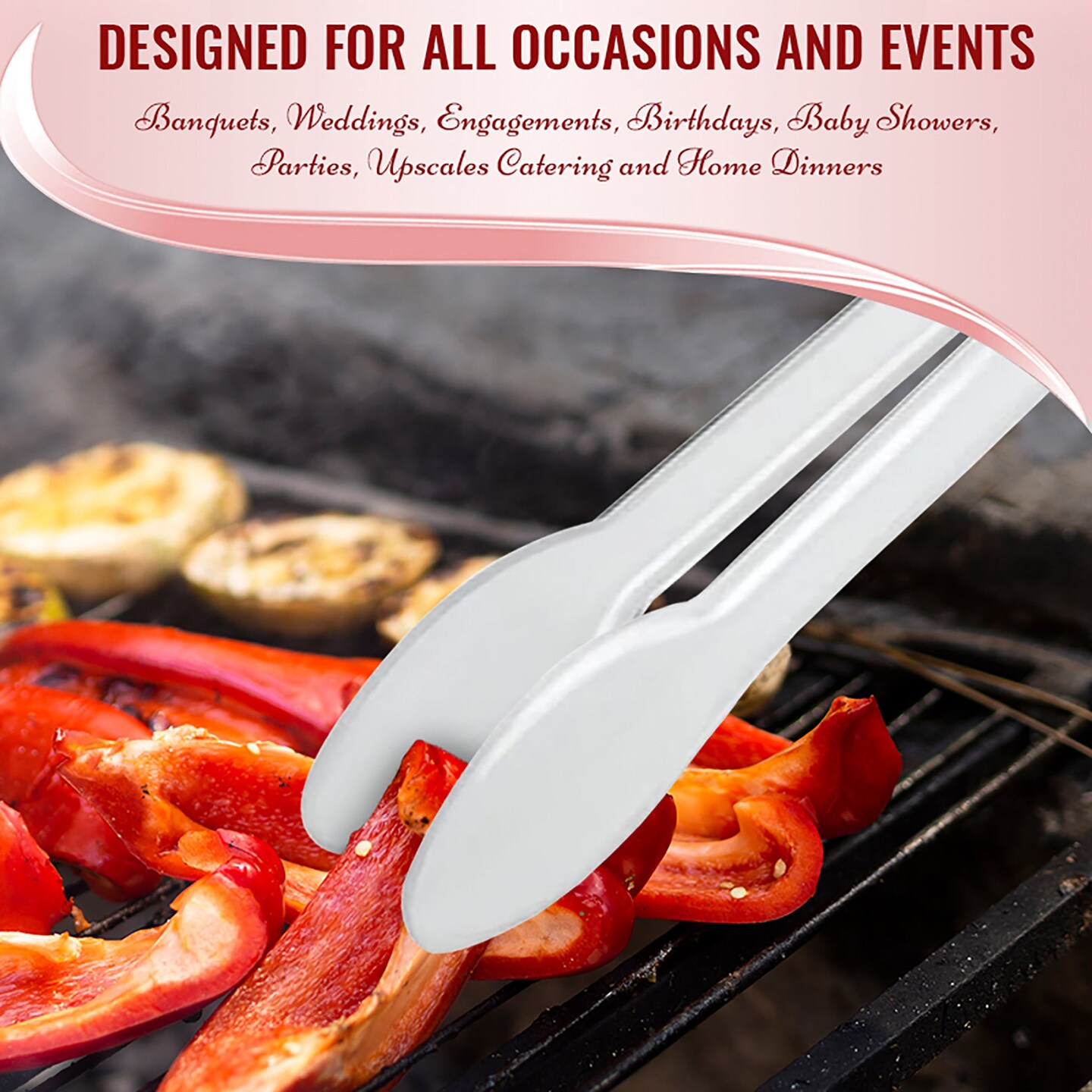 12" Clear Disposable Plastic Serving Tongs (48 Tongs) Michaels