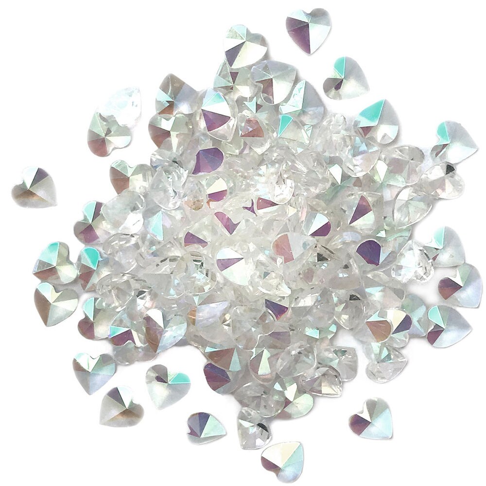 Buttons Galore Sparkletz&#xAE; Embellishments Bundle, Iridescent Diamonds, Hearts -18 Grams