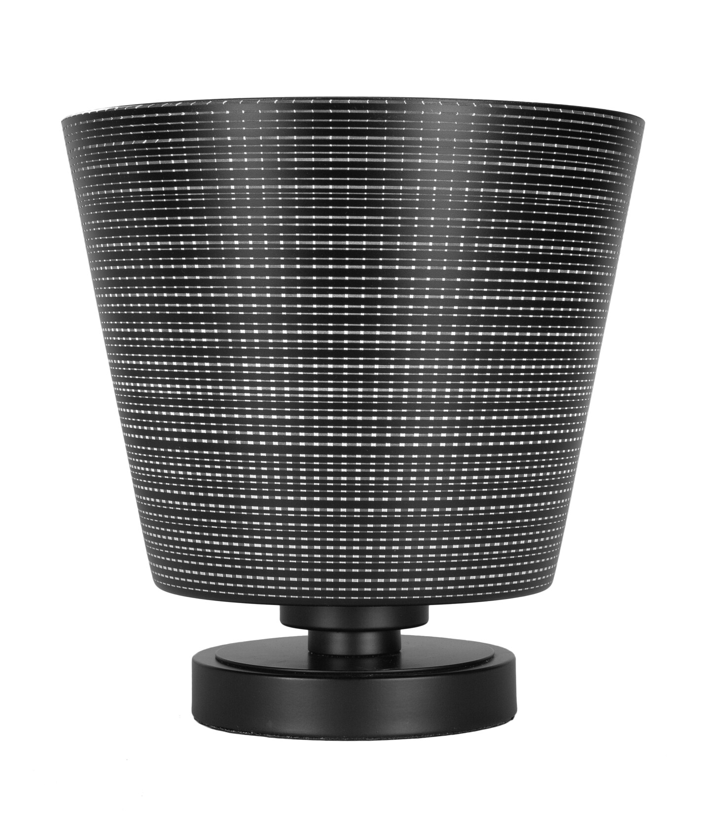 Luna Accent Table Lamp Shown In Matte Black Finish With 10" Black