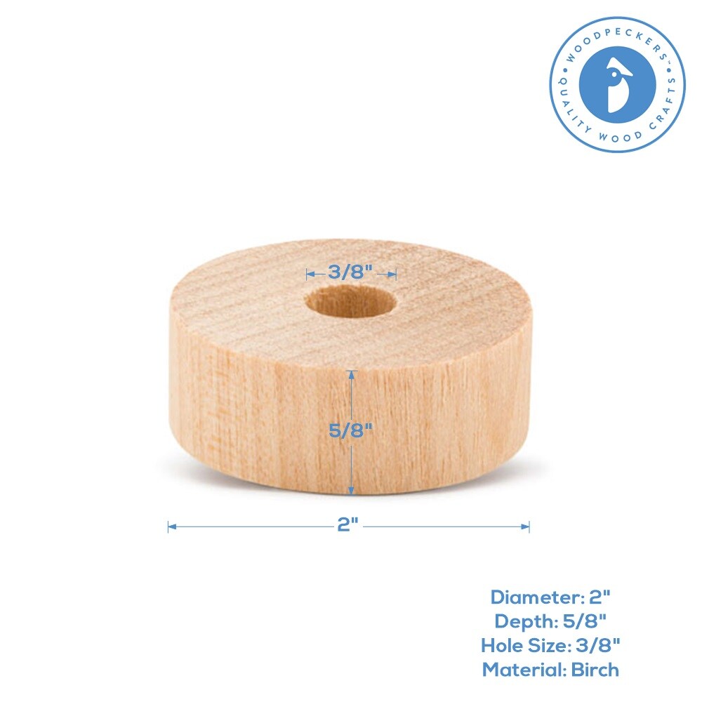 Slab Wooden Wheel for Crafts, Multiple Sizes Available| Woodpeckers