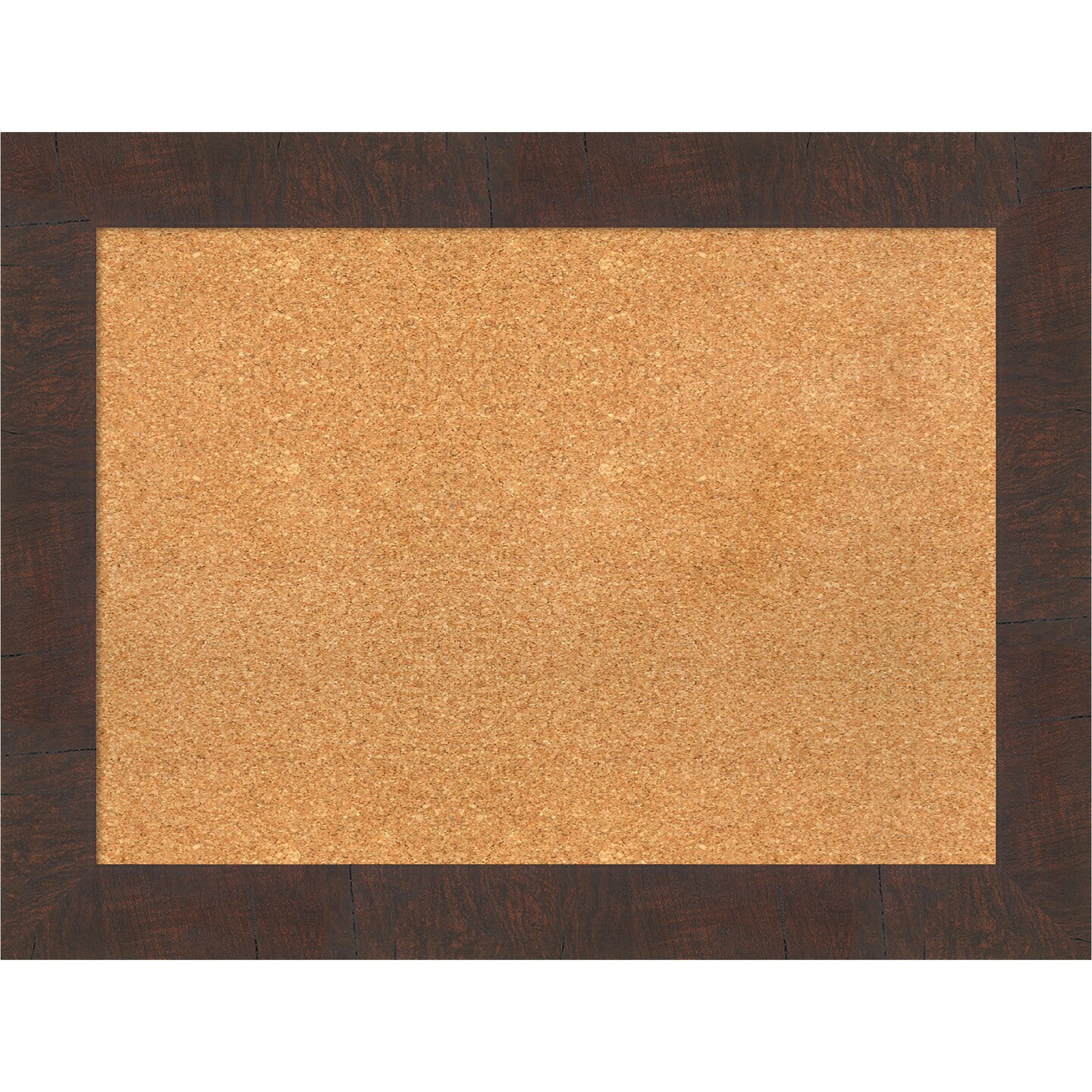 Cork Board, Wildwood Brown Frame - Bulletin Board, Organization Board, Pin Board
