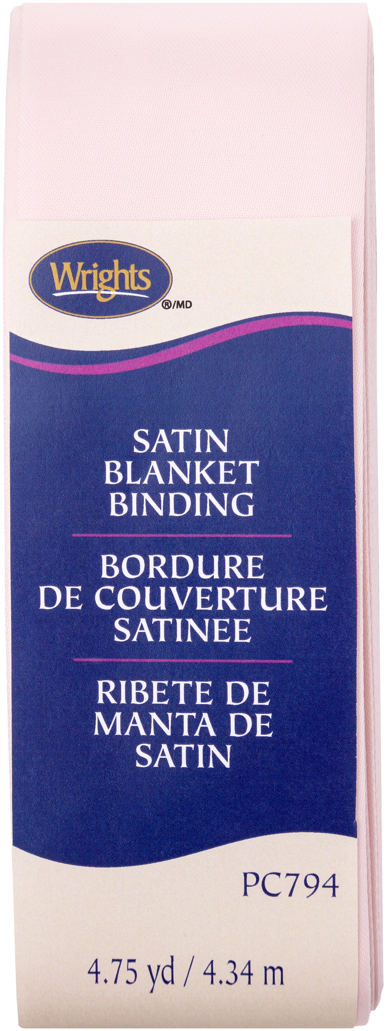 Wrights Single Fold Satin Blanket Binding 2"X4.75ydRosewater