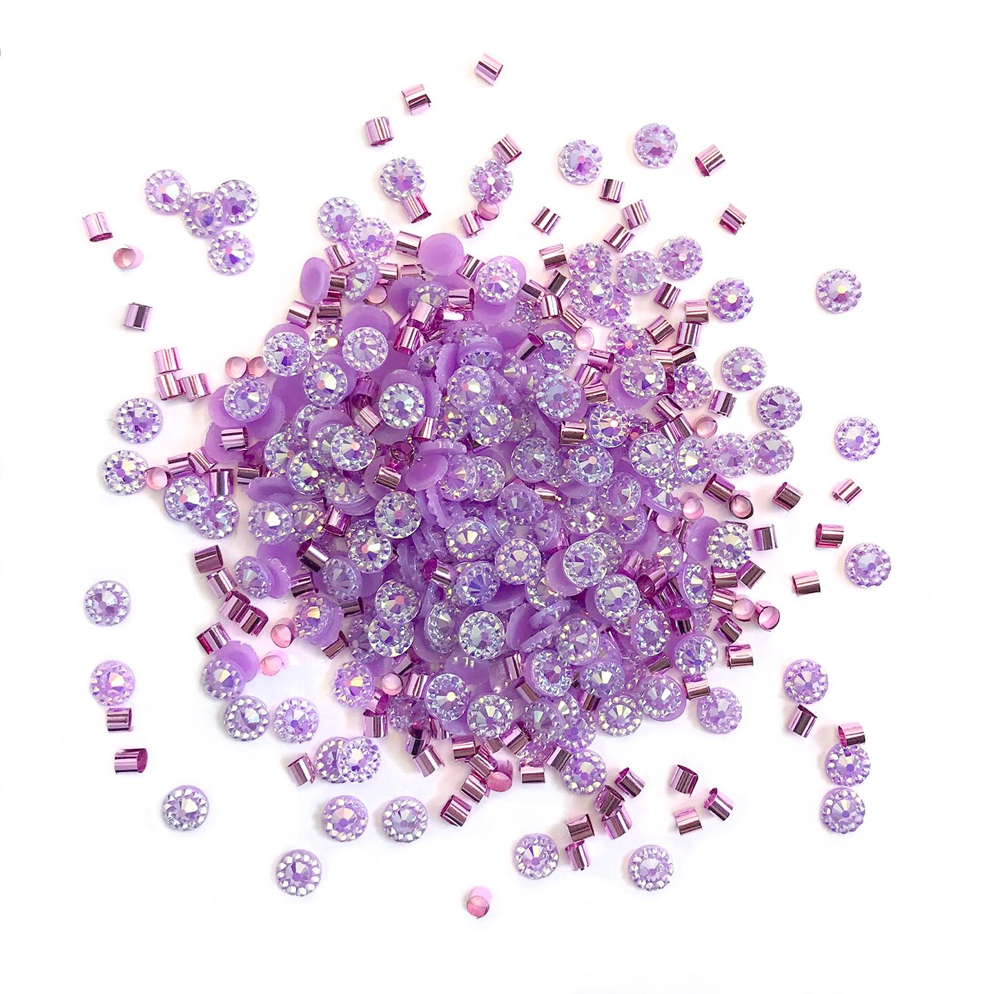 Buttons Galore Doo Dadz Embellishments, Flat Back Crystal Diamond Gems & Iridescent Sprinkles – Sassy