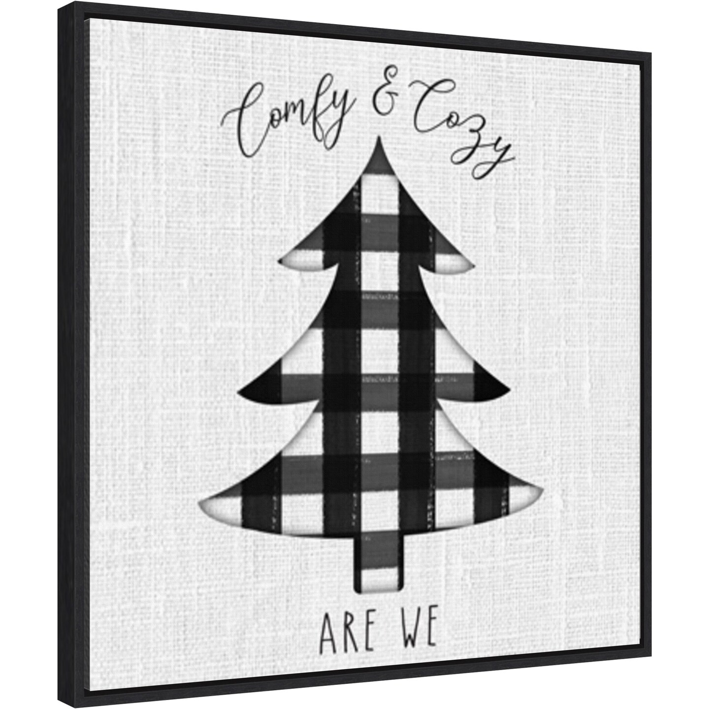 Winter Wonder II by Hartworks Studio 22-in. W x 22-in. H. Canvas Wall Art Print Framed in Black