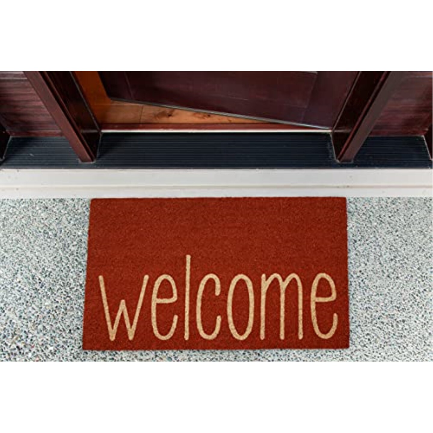 DII Rusty Orange Welcome Doormat