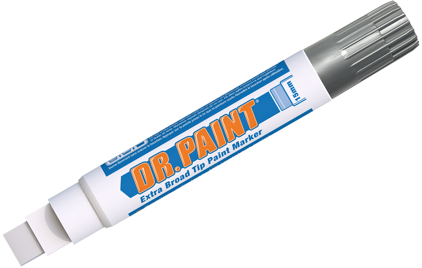 U-Mark DR. PAINT™ Extra Broad Tip Window Paint Marker - Metallic Silver