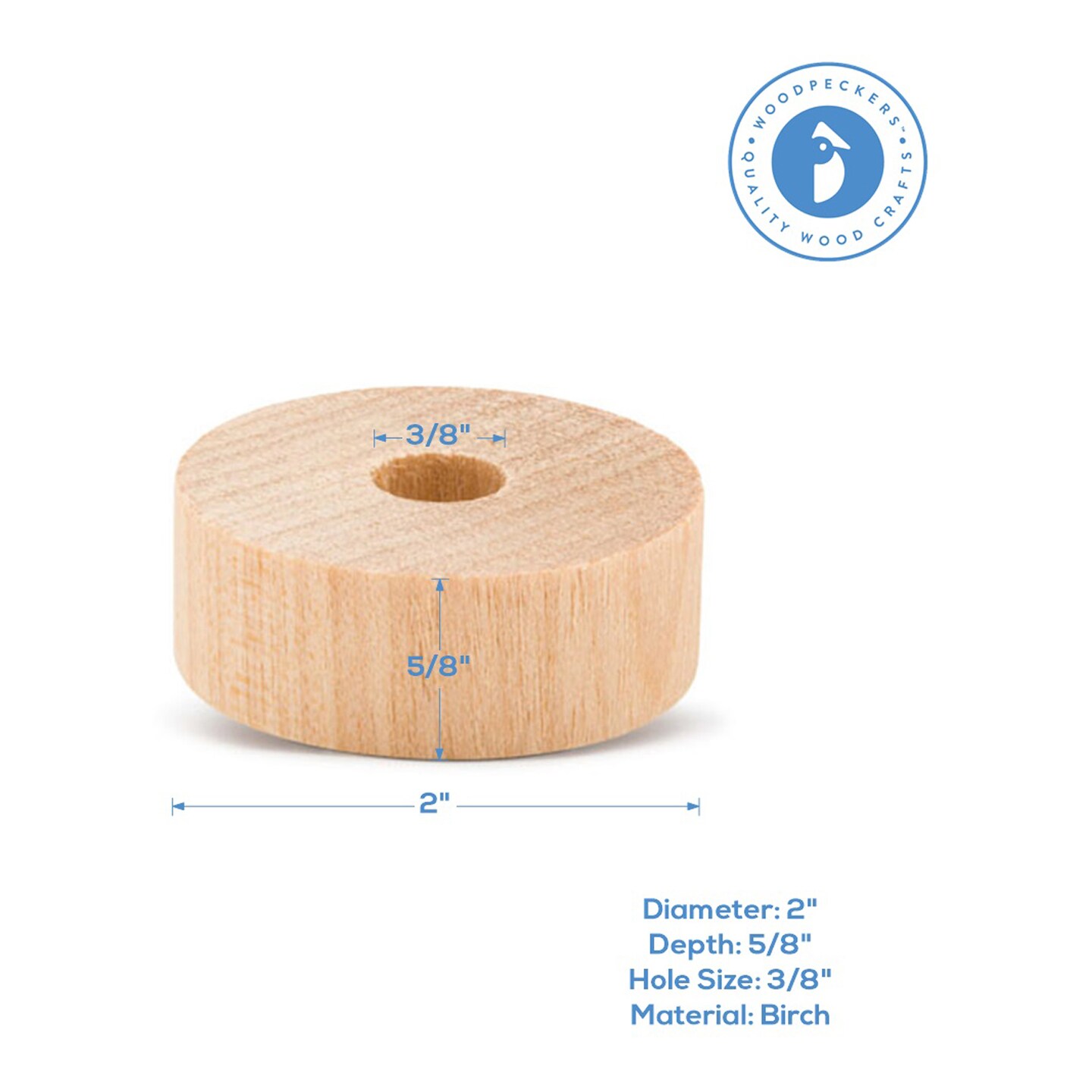 Slab Wooden Wheel for Crafts, Multiple Sizes Available| Woodpeckers