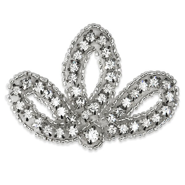 Rhinestone Flower Bud Applique/Patch