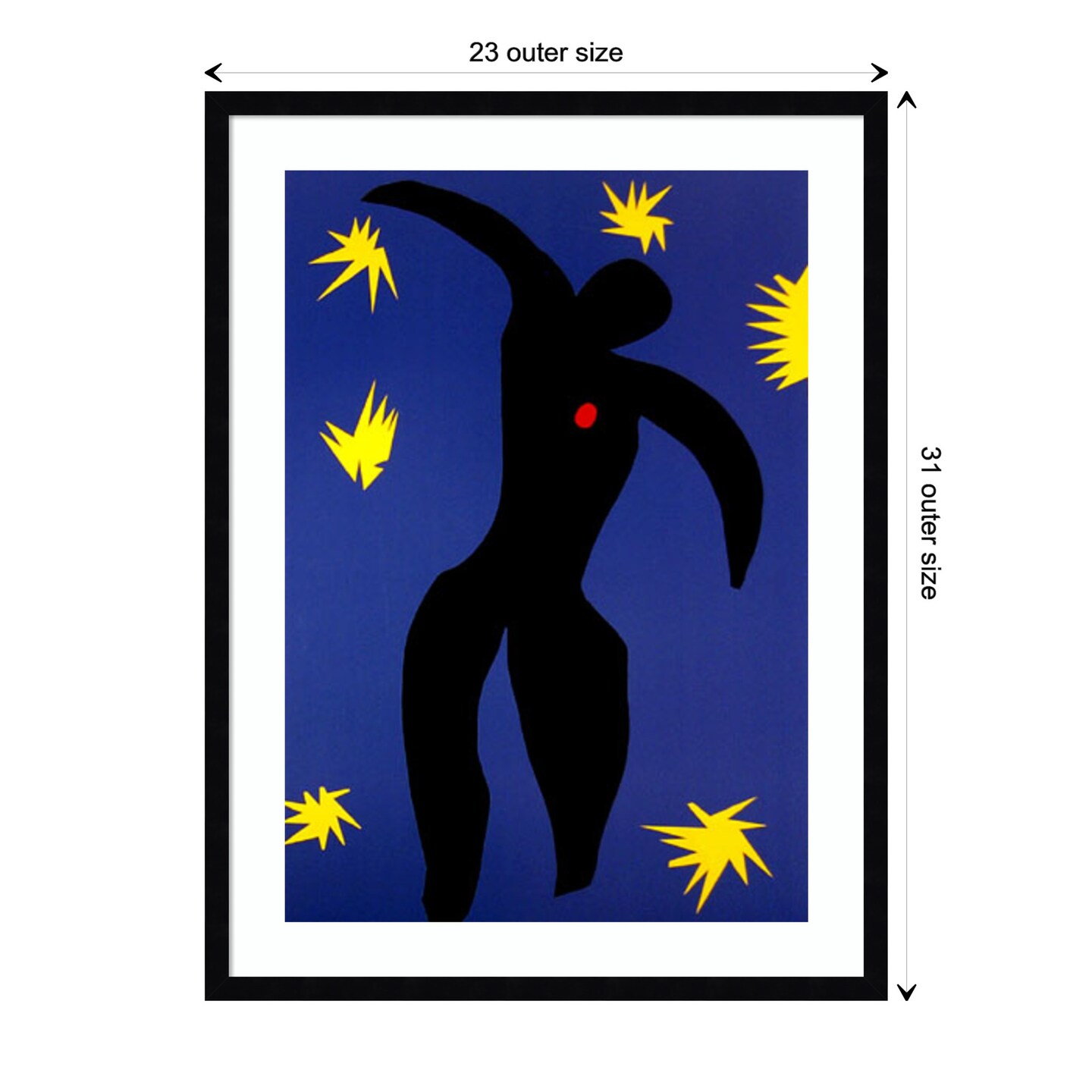 Jazz: Icarus by Henri Matisse Wood Framed Wall Art Print