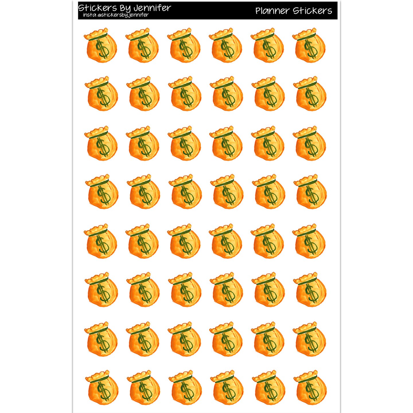 Money Bag Planner Stickers Scrapbooking Kids DIY Arts Crafting