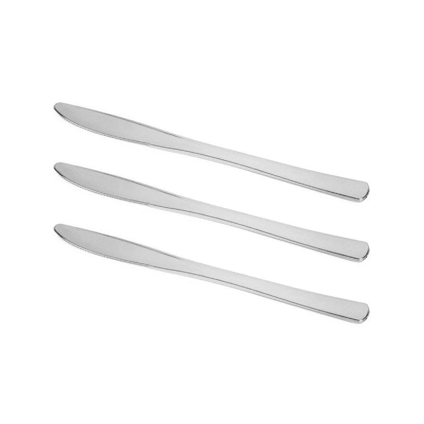 Shiny Metallic Silver Plastic Knives (600 Knives)