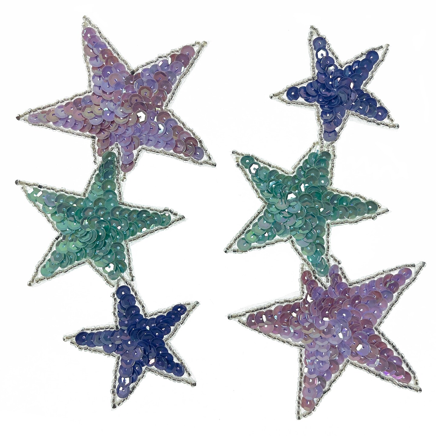 Southwest Cascading Star Sequin Applique (Pack of 2)