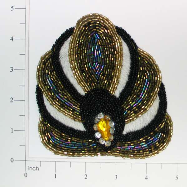 Crown Beaded Applique/Patch
