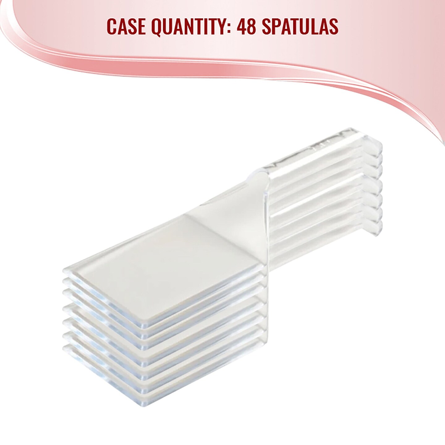 Clear Disposable Plastic Large Serving Spatulas (48 Spatulas)