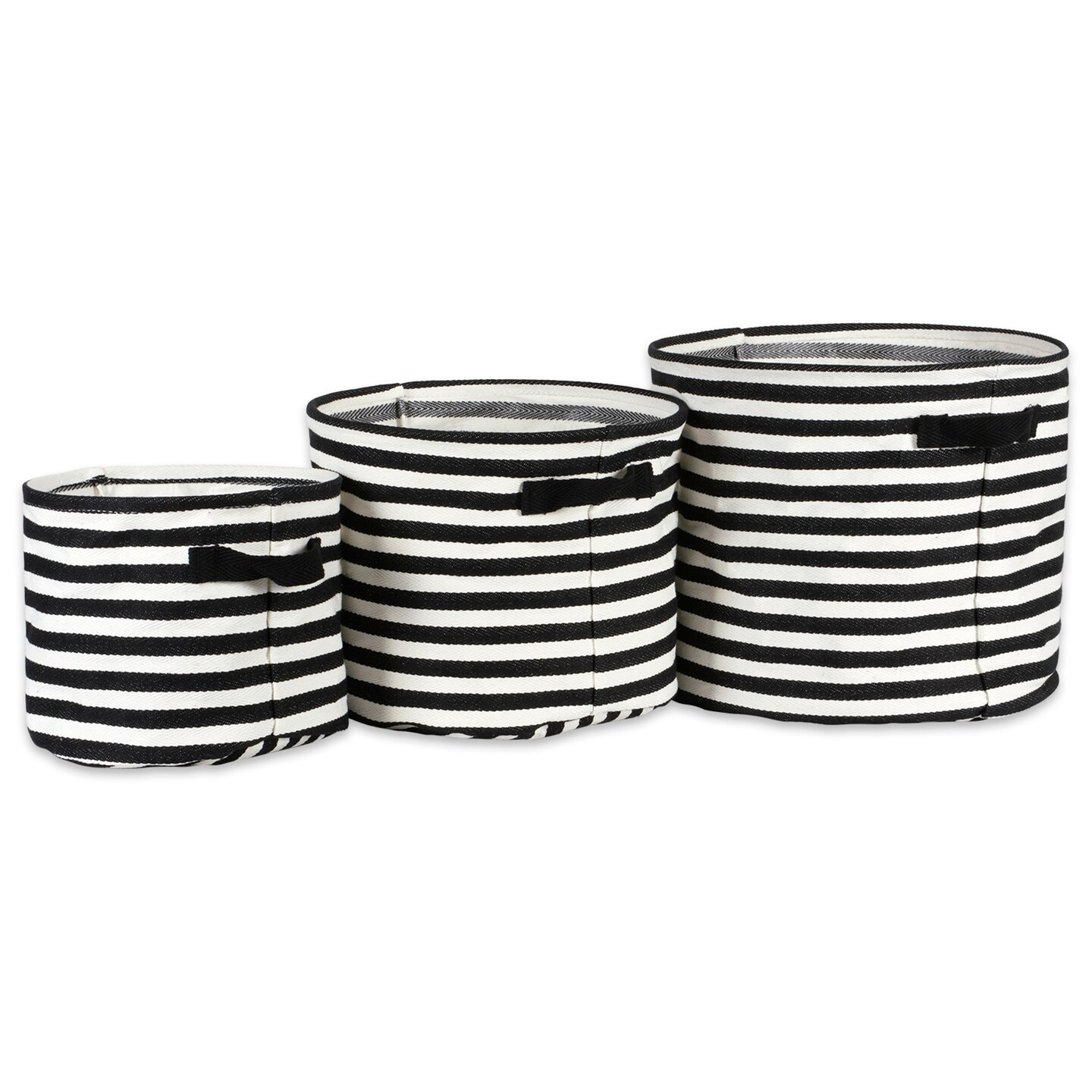 dii-pe-coated-herringbone-woven-cotton-laundry-bin-stripe-black-round