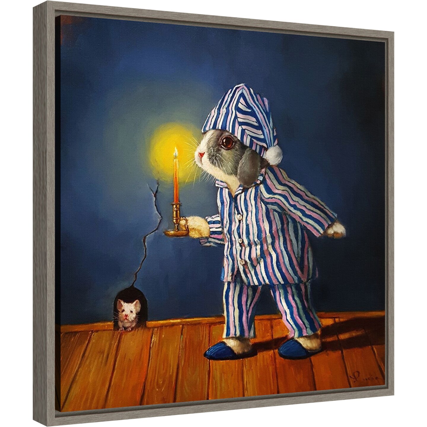 The Night Before Christmas Mouse by Lucia Heffernan Canvas Wall Art