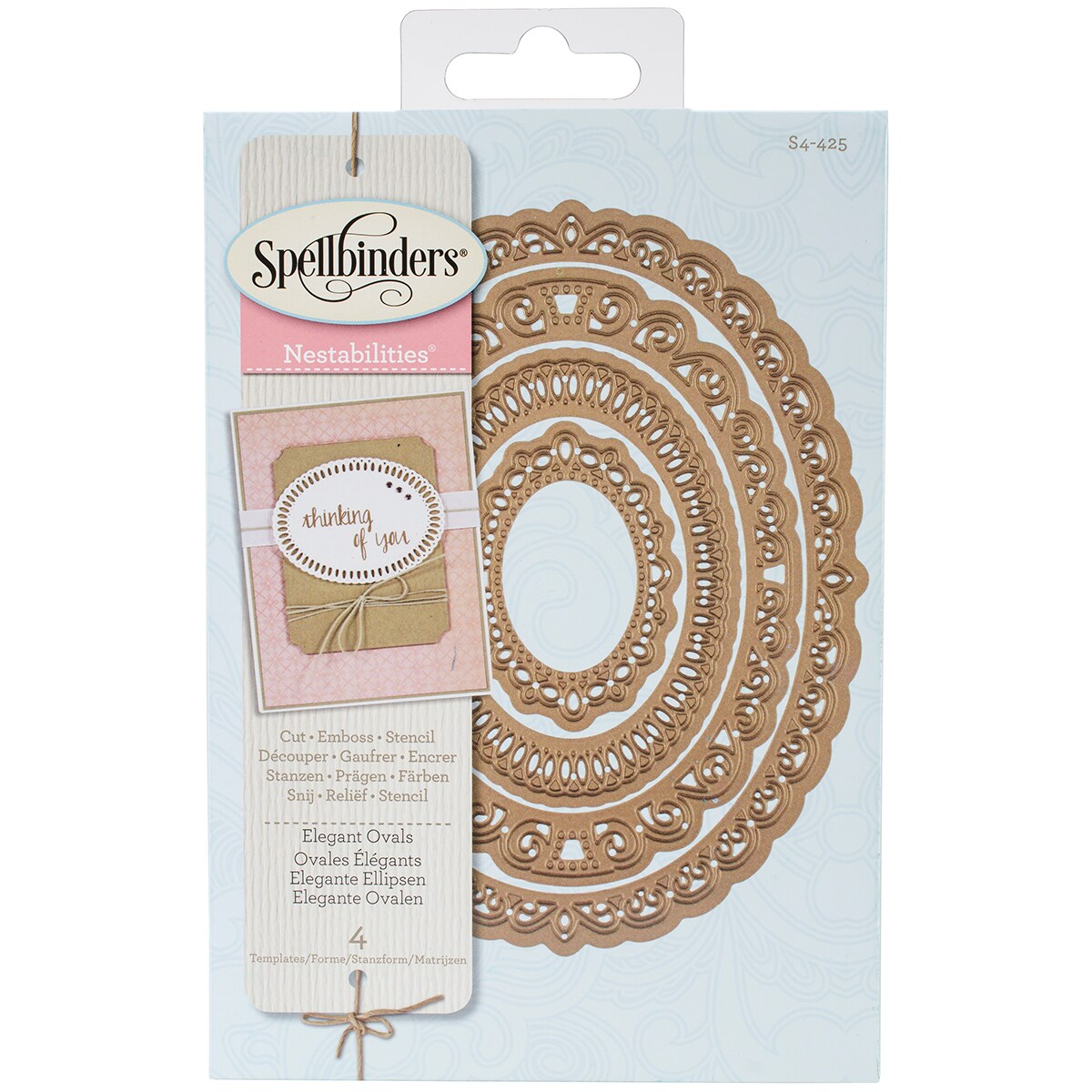 Spellbinders Nestabilities Decorative Elements Dies-Elegant Ovals | Die ...