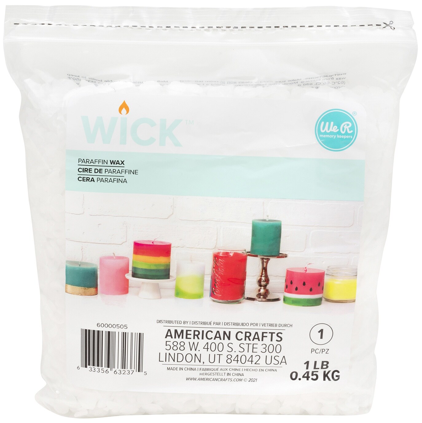 We R Memory Keepers Wick Paraffin Wax 1lb Stencils & Forms Michaels