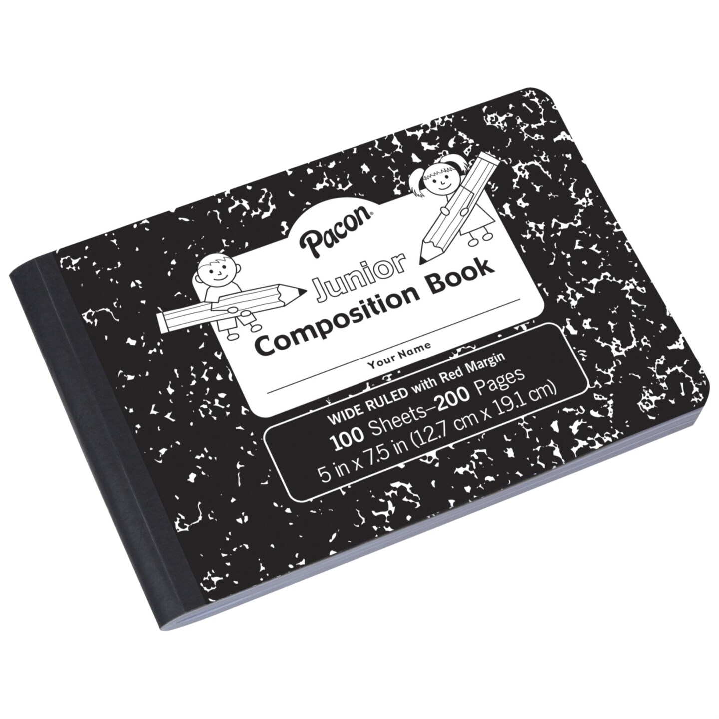 Pacon Junior Composition Book, 5 X 7-1/2 Inches, 3/8 Inch Ruled, 100 ...