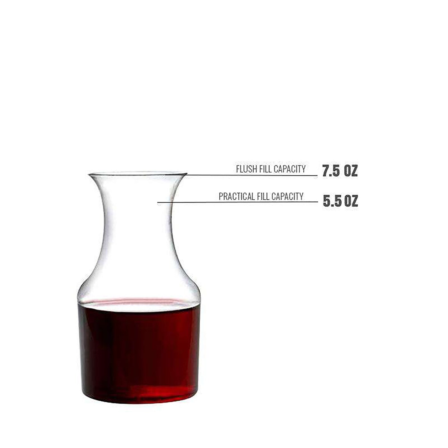 7.5 oz. Clear Disposable Plastic Mini Wine Carafes (60 Carafes)