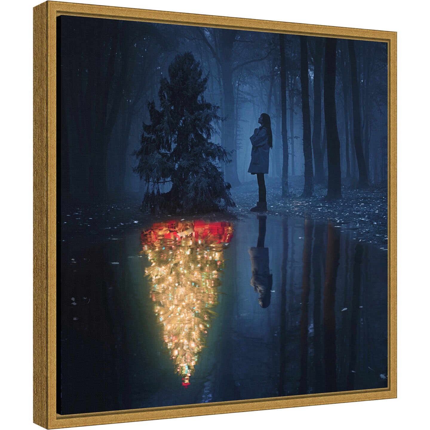 The Hope of Christmas (Tree) by Terry F Canvas Wall Art Print Framed