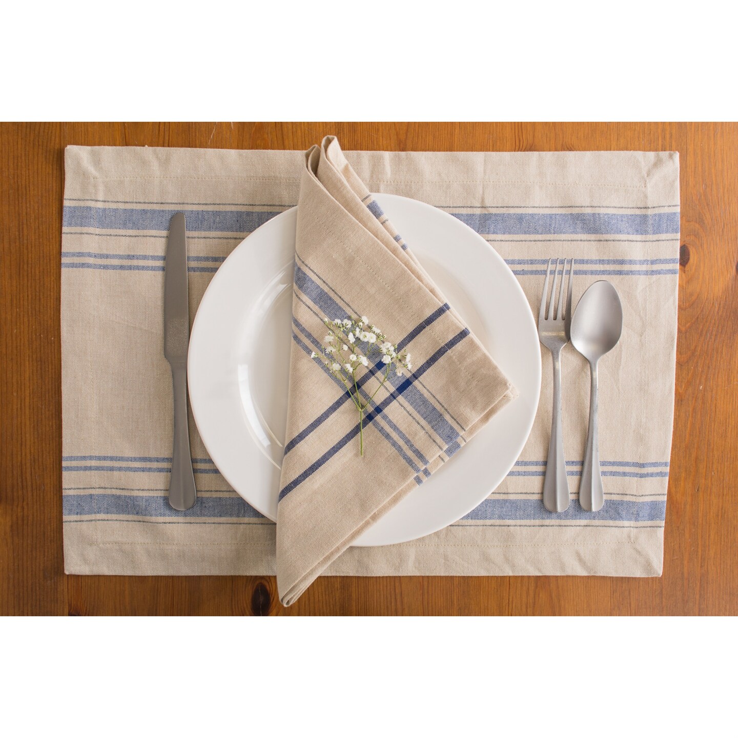 DII Nautical Blue French Stripe Placemat (Set of 6) Michaels